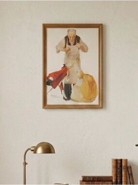 Norman Rockwell "The Puppeteer" Framed Art Print